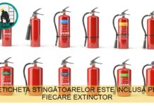 Eticheta stingătoarelor identifică tipul de incendiu