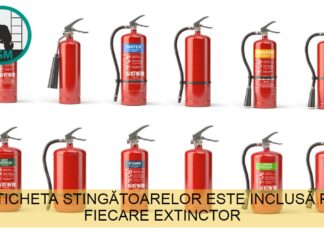 Eticheta stingătoarelor identifică tipul de incendiu